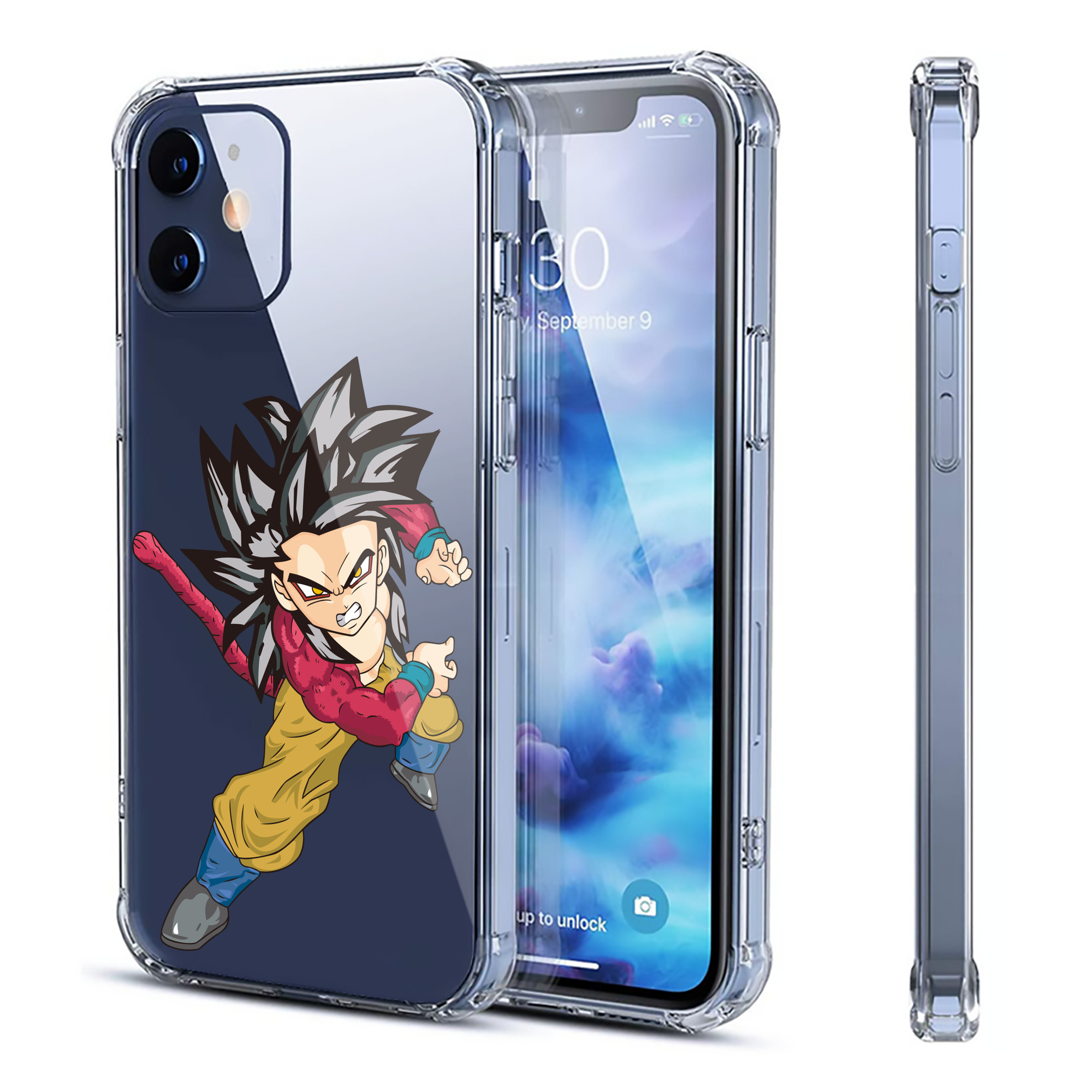 （画像用） ドラゴンボール 孫悟空（そん ごくう）Son Goku カカロット DRAGON BALL Kakarotto 【iPhone 12シリーズ対応】透明スマホケース（クリアソフトケース）
